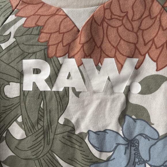 G Star Raw Floral Pullover Flower Long Sleeve Sweatshirt XS Womens - Picture 3 of 6